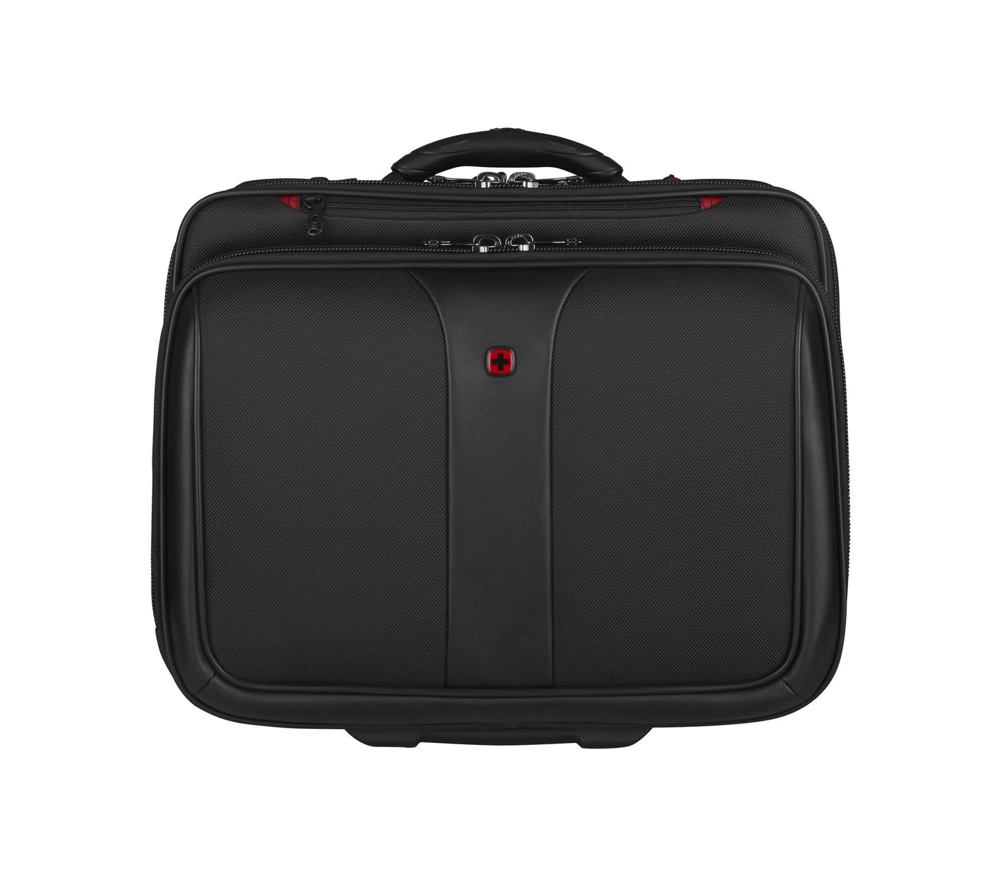 Wenger 600662 Patriot 17 Inch 2-Piece Business Wheeled Laptop Briefcase, Padded Laptop Compartment with Matching 15.4 Inch Laptop Case in Black (25 Litre)