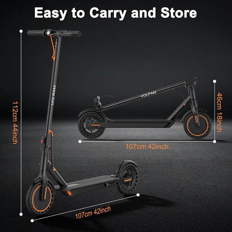 Electric Scooter for Adults - 250W/350W/500W Motor, 8.5"/10" Solid Tires | Up to 22 MPH, Dual Braking System