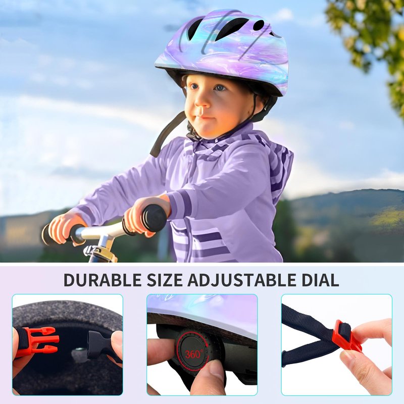 ETEETOW Bike Toddler Helmet 2-4 Years,Adjustable Safety Lightweight Baby/Kids Helmets Ages 1-3-5-8 for Girls Boys,Multi-Sport Infant Helmet for Skating Cycling Scooter