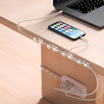 80pcs Adhesive Cable Clips 90 Strips, Finisher Wire Clamp Cord Clips Cable Management Light Clips Cable Organizer Max.1/4" Wire Hider for Cords