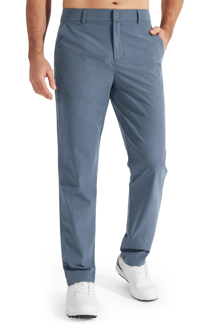Libin Men's Pants 30" Comfy Business Casual Golf Pants Quick Dry Lightweight Fashion Outfits for Men Travel Vocation Dress Work Water Resistant, Ice Blue, 38W x 30L