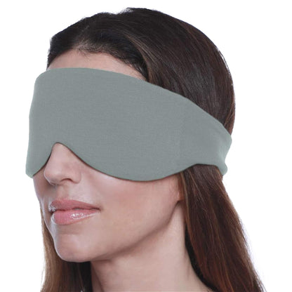 Happyluxe Escape Sleep Mask - Buttery Soft Airplane Eye Mask for Sleeping or Napping in Bed. Machine Washable. - Jet Black, Made in USA
