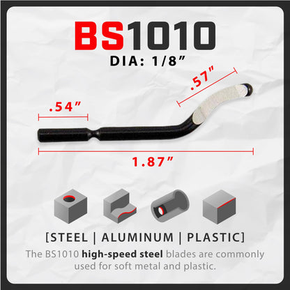 AFA Tooling Deburring Tool Kit with 11 High Speed Steel BS1010 Blades | Precision Edge Burr Removal on Copper, Iron, Brass, and PVC Plumbing Pipes, 3D Printing Plastics, Resin Art, and Metal Work