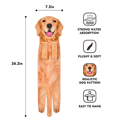 AGRIMONY Golden Retriever Dog Funny Hand Towels for Kitchen Bathroom - Dog Mom Gifts for Women Men- Easter Mothers Fathers Valentines Housewarming Unique Christmas Birthday Gifts for Animal Lovers