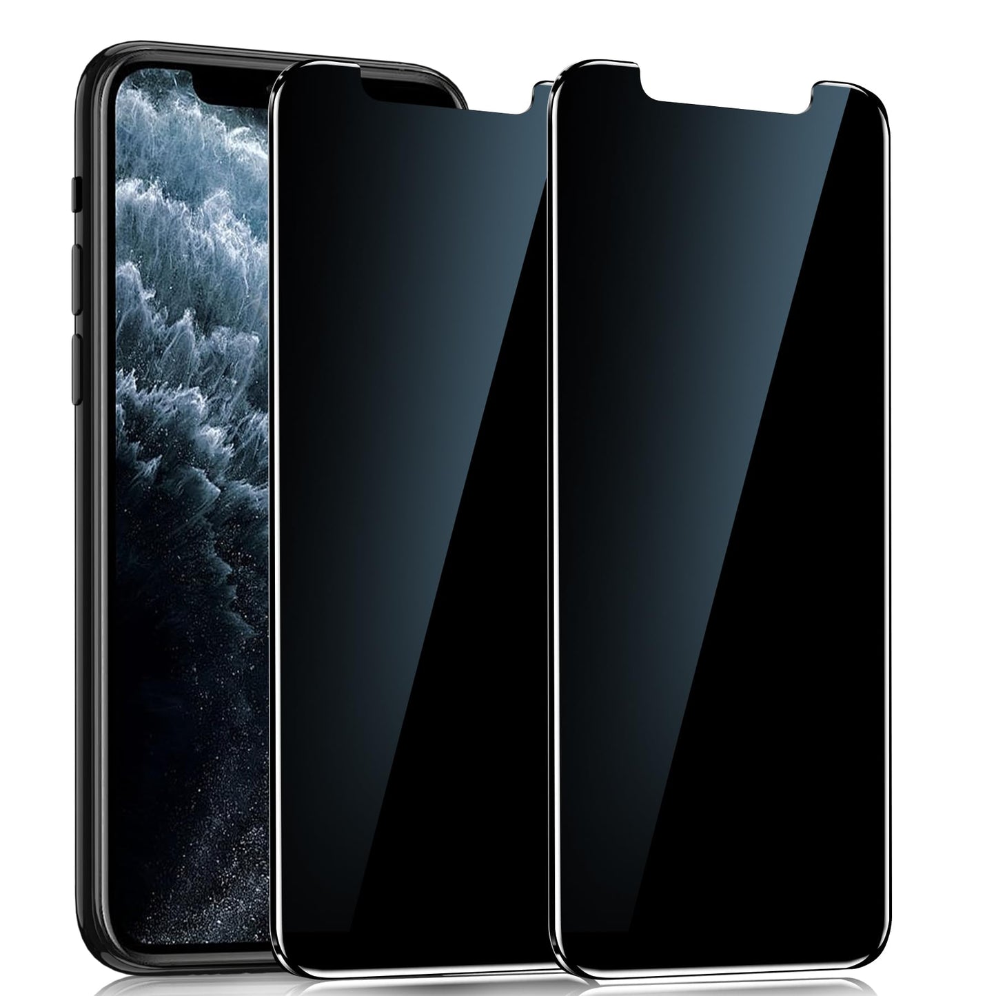 [2 Pack] Privacy Screen Protector for iPhone 11/XR, YMHML Tempered Glass Anti-Spy Bubble Free Case Friendly Easy Installation Film for iPhone 11/XR 6.1 Inch