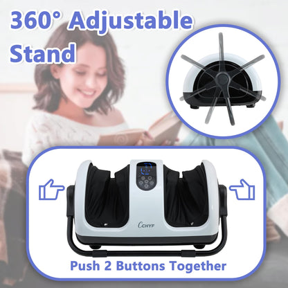 Foot Massager with Heat,Shiatsu Foot Massager for Plantar Fasciitis,Pain Relief and Heat Therapy,Massage Leg/Calf/Ankle with Deep Kneading for Family and Friends(Black)