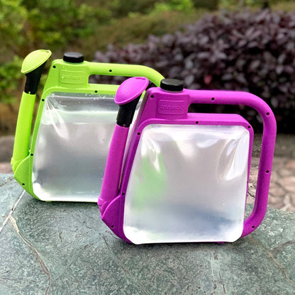 Centurion 1408 Foldable Clear Plastic Watering Can,1.5 Gal with Rotating Nozzle, Long Stem Spout, Compact Ergonomic Design with Sprinkler & Pouring System Ideal for Indoor/Outdoor Gardening - Lavender