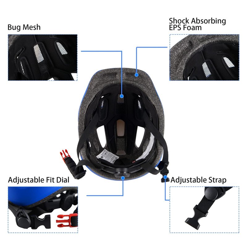 Kids Bike Helmet for Ages 1-8 Years, Adjustable Toddler Boys and Girls Helmets, Lightweight Child Infant Bicycle Cycling Scooter Sports Helmet XS, 48-50cm, Navy Blue