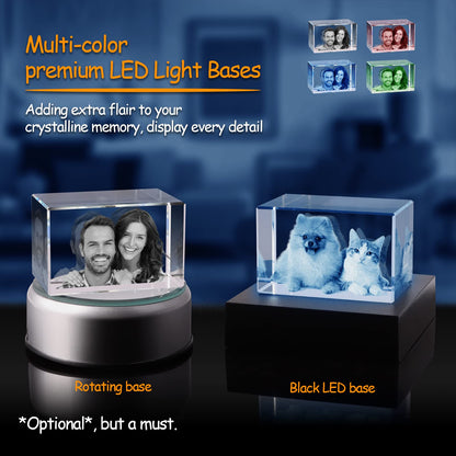 PD 3DPIXDANCE 3D Crystal Photo, Christmas Personalized Gift,Customized Gifts for Wife, Women, Him, Her, Dad and Mom. Custom Picture Gifts for Christmas, Father's Day, Birthday, Wedding, Anniversary, Memorial, Picture Gift for Pet Lovers.