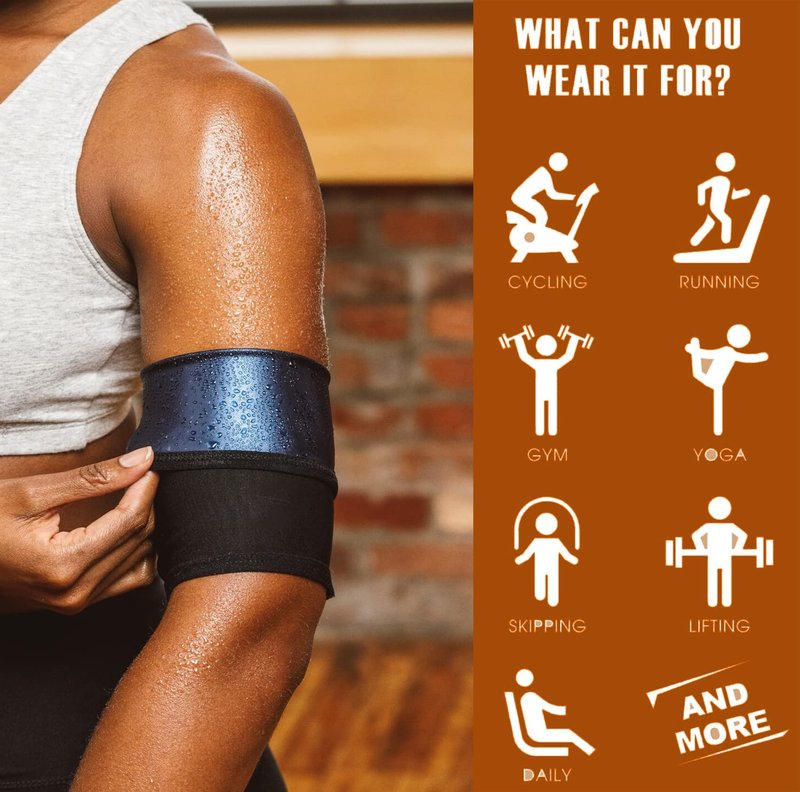 huiming Women's Arm Trimmers Sauna Compression Sleeve Sweat Bands Slimmers for Workout Sport