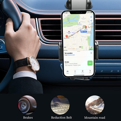 Car Phone Holder, Cell Phone Holder Truck Mount for Dashboard Windshield Vents, All Smartphones and All Models