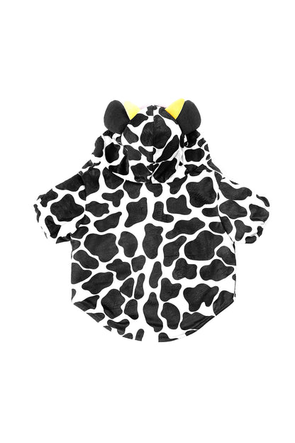 Spooktacular Creations Pet Dog Milk Cow Costume with 3D Cow Hood for Halloween Dress-up Party, Pet Carnival (Medium)