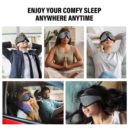 Sleep Headphones,Sleep Mask for Side Sleeper,3D Eye Mask for Sleeping with Stereo Speakers,Bluetooth Headphone,Perfect for Gifts for Women/Men Black