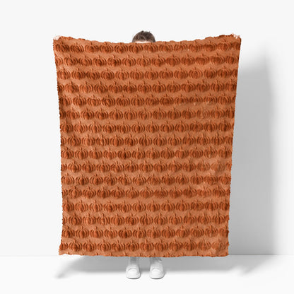 Horaldaily Fall Blanket Throw, Rust Red Pumpkin Autumn Harvest Soft Fuzzy Plush Faux Fur Cozy Blankets for Couch Sofa Bed Lounging, Ideal Gifts for Kids Adults Wife Self, 50x60
