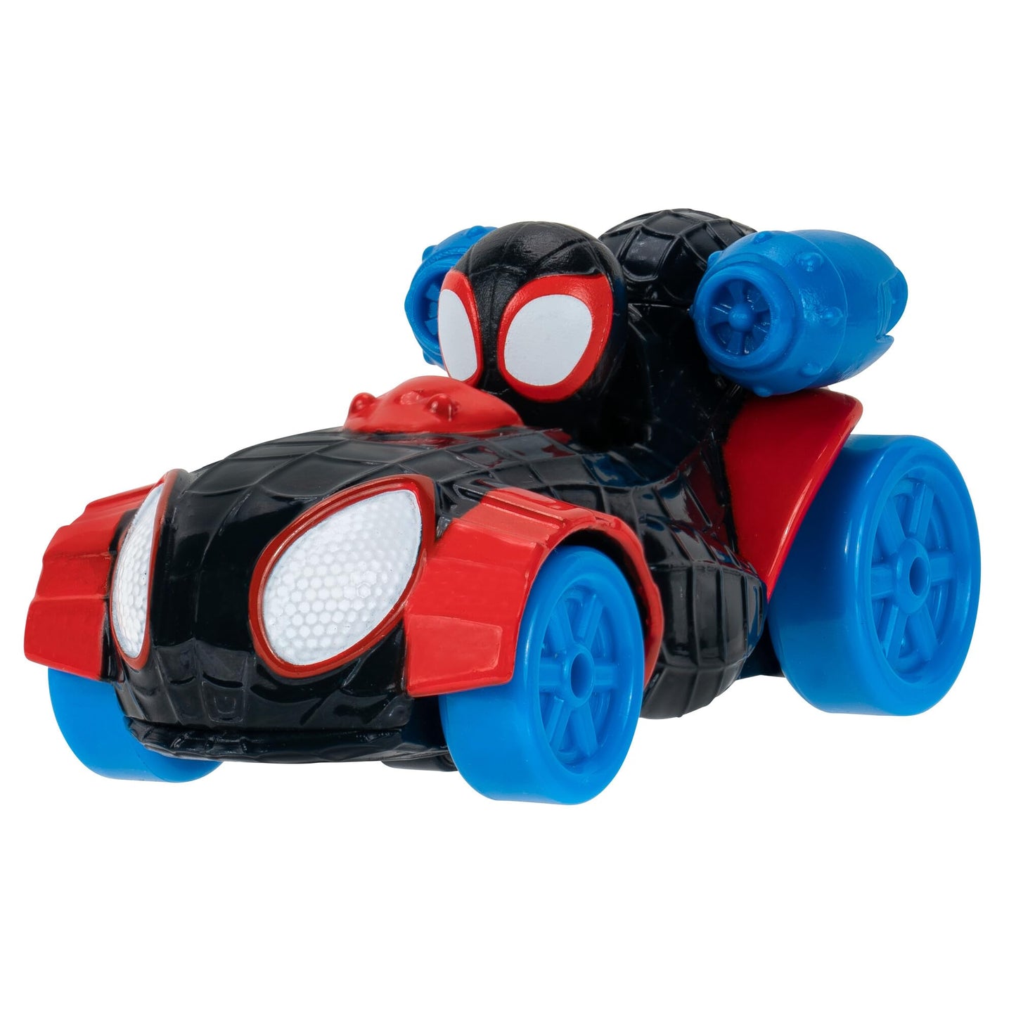 Jazwares Marvel Spidey and Friends 4-Pack Die-Cast Vehicles - Includes Spidey, Ghost-Spider, Black Panther, Miles Morales - Superhero Toys for Kids 3+