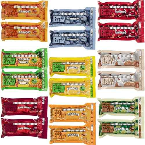 SOS Food Lab Emergency Food Bar (18 Energy Bars, 9 Assorted Flavors) - 400 Calorie, Low Sodium, Nutrient Dense Millenium Bar - Ready to Eat, 5 Year Shelf Life Survival Food for Disaster Preparedness