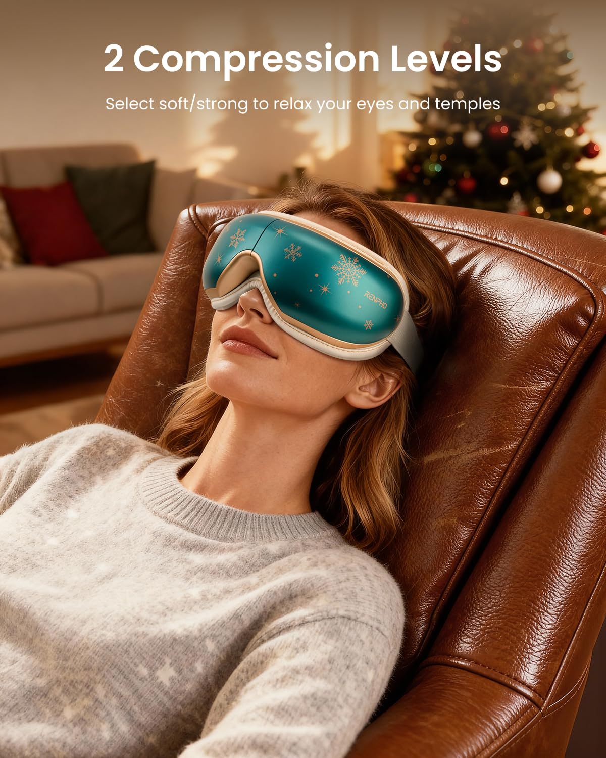 RENPHO Eye Massager with Heat, Valentines Day Gifts for Her Him Birthday Gifts for Women Mom, FSA Eligible HSA Eye Mask for Migraine,Sleep Mask for Dry Eyes Relax, Handheld Massager Eyeris 1
