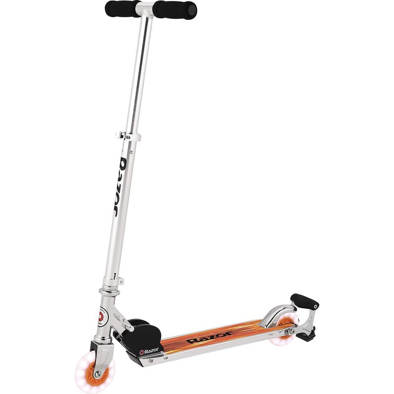 Razor Spark Ultra Kick Scooter for Kids Ages 8+ - Spark Bar, Ultra Bright LED Wheels, Rear-Fender Brake, Adjustable Handlebars, for Riders up to 143 lbs