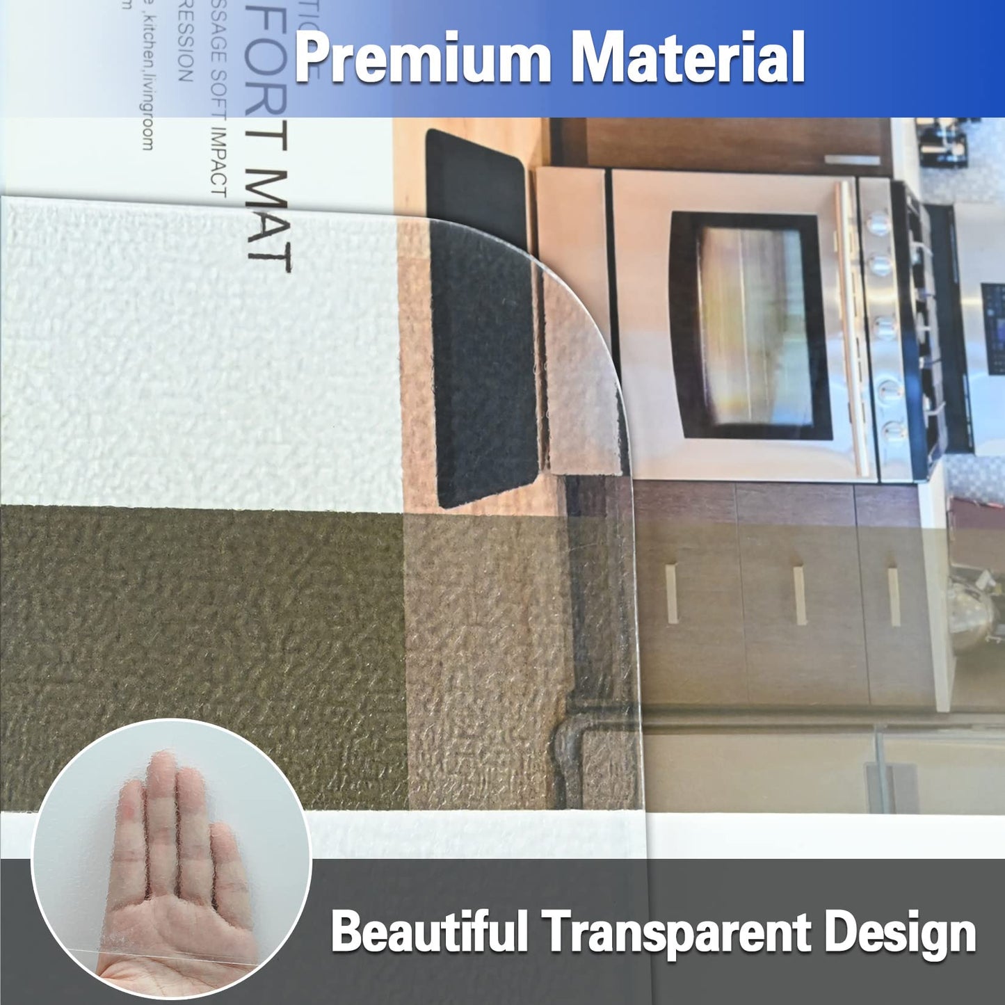 Amyracel Chair Mat for Hardwood Floor, 36” x 48” Computer Desk Chair Mat, Easy Glide Office Floor Protector Mat for Home Office