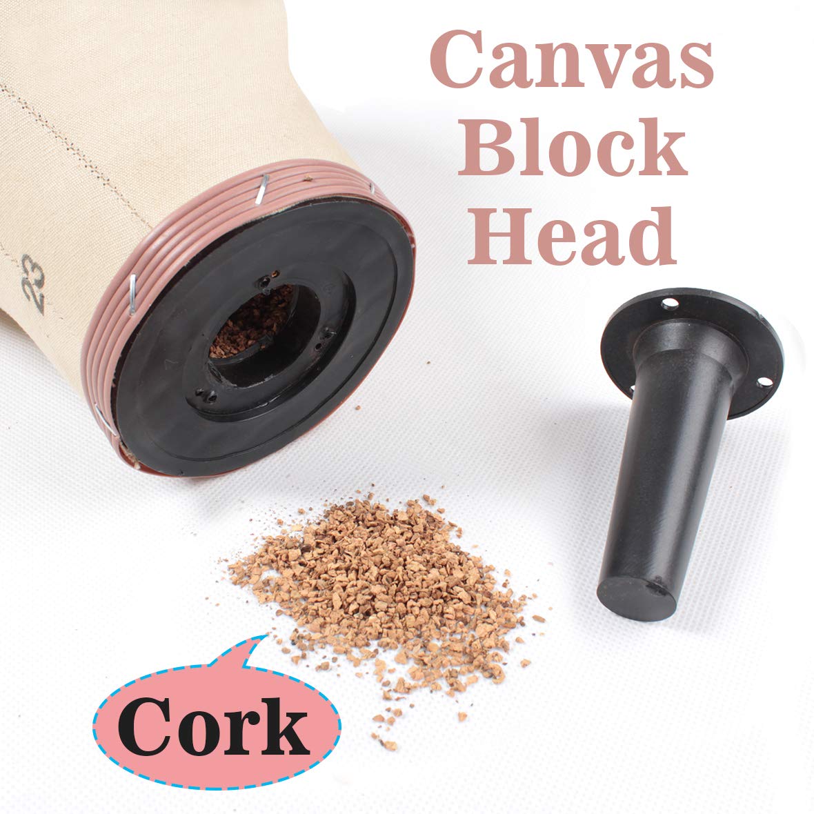 Xtrend 22 Inch Cork Canvas Head DIY Head Weft/Hair Extension/Lace Wig Styling Mannequin Head Cork Canvas Block Head for Making Wigs Wig Head with Wig Stand