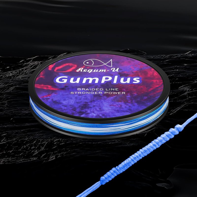 GumMAX 8X Braided Fishing Line - Abrasion Resistant, Zero Stretch, 5-100LB | 545/1093/1640 Yards
