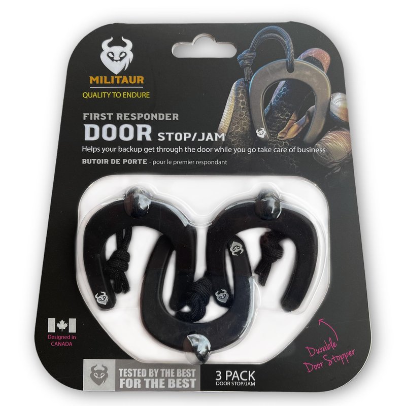 Militaur First Responder Door Stop Black (3 Pack) – Molle Compatible