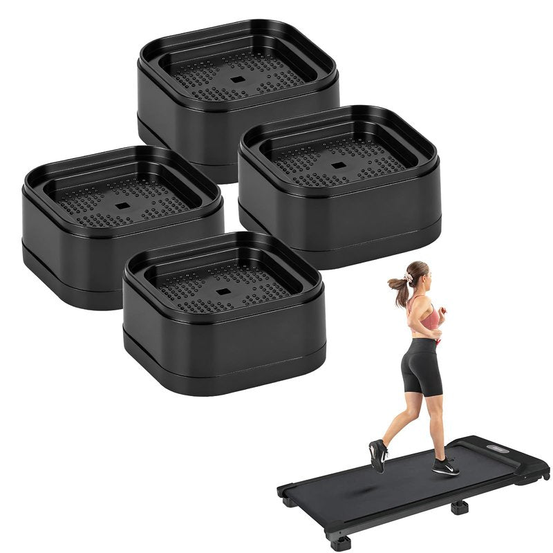 Piszvbej 4-Pack Treadmill Incline Riser Blocks (Black)