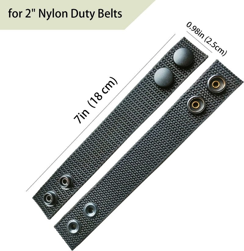 Tactical Duty Belt Keeper - Nylon Double Snaps for 2"-2.25" Belts | Police Accessories