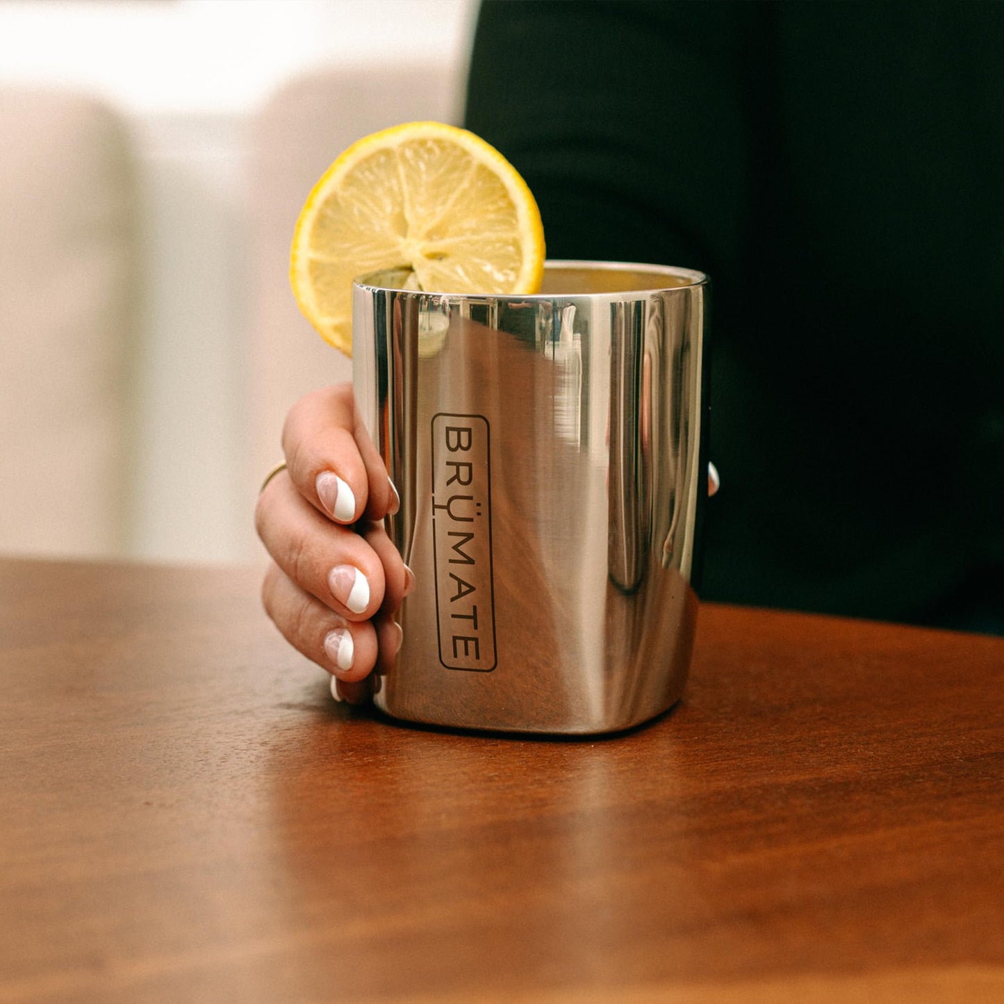 BrüMate Rocks 100% Leak-Proof 12oz Insulated Lowball Cocktail & Whiskey Tumbler - Double Wall Vacuum Stainless Steel - Camping, Travel Tumbler & Cocktail Glass (Blue Agave)