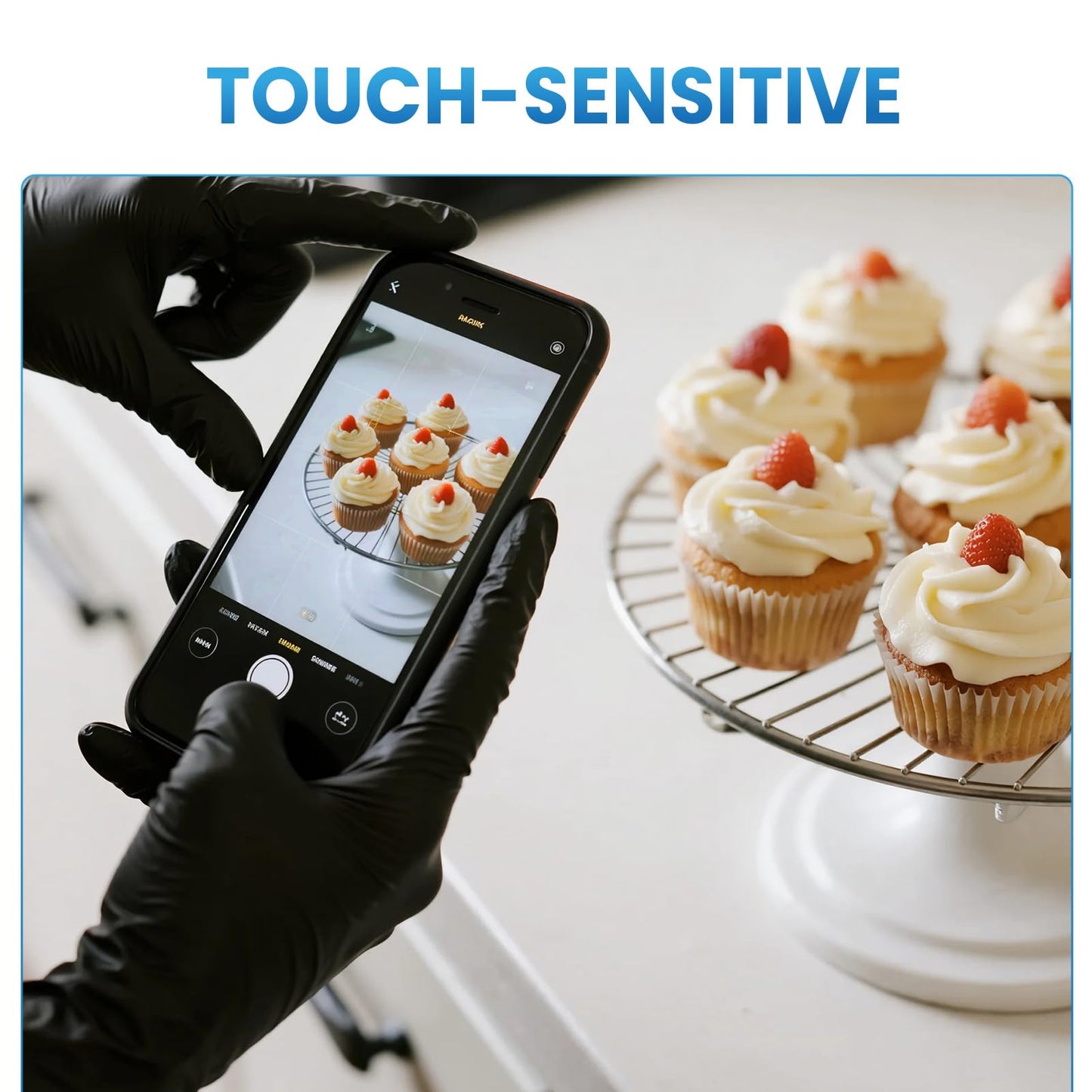 Borje Nitrile Gloves Small, 100 Count Disposable Gloves, Black, Latex-Free Powder-Free, Medical Exam, Food Safe, Cleaning, Cooking