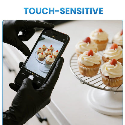 Borje Nitrile Gloves Small, 100 Count Disposable Gloves, Black, Latex-Free Powder-Free, Medical Exam, Food Safe, Cleaning, Cooking