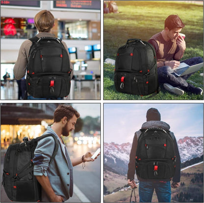 MATEIN Travel Laptop Backpack Large, 17.3 Inch Backpack 50L School Bag Water Resistant, Work Computer Rucksack for Men Anti Theft TSA with USB Charging Port, Laptop Bags for School College Business