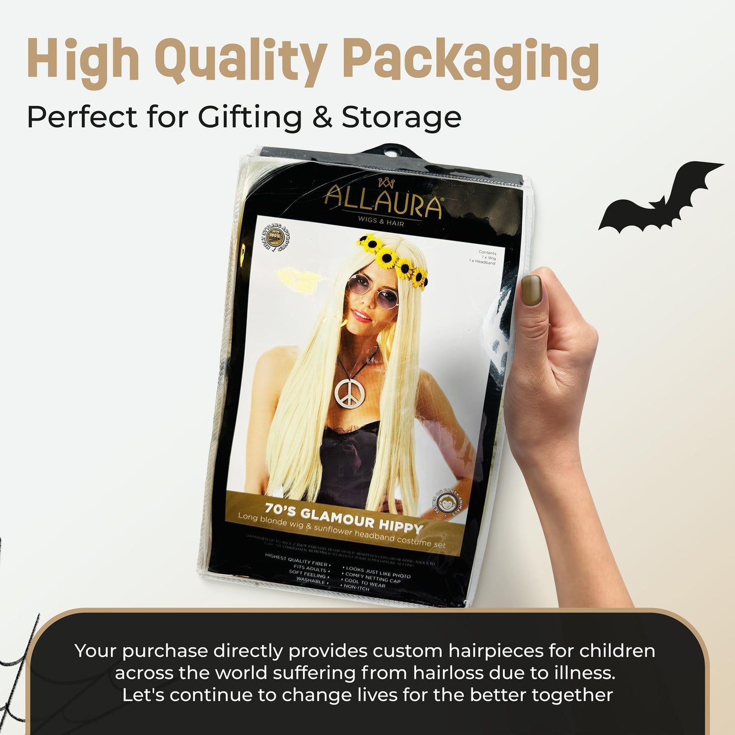 ALLAURA Compatible with Harry Potter Wig – Short Black Boy Wizard Wig & Glasses Set for Kids & Adults – Magical School Costume Accessory for Halloween, Cosplay, Book Week, Fantasy Party Outfits