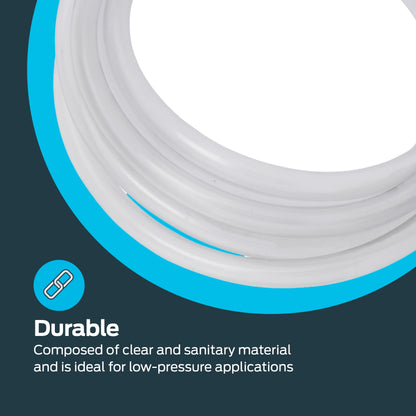 Eastman 1/2 Inch ID (5/8 Inch OD) PVC Clear Vinyl Tubing, 10 Foot Length, 98568