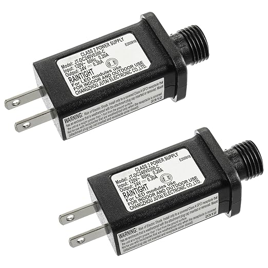 24V 7.2W LED Transformer Replacement Class 2 Power Supply for Christmas String Light Inflatable Decorations LED Controller IP44 Waterproof Low Voltage