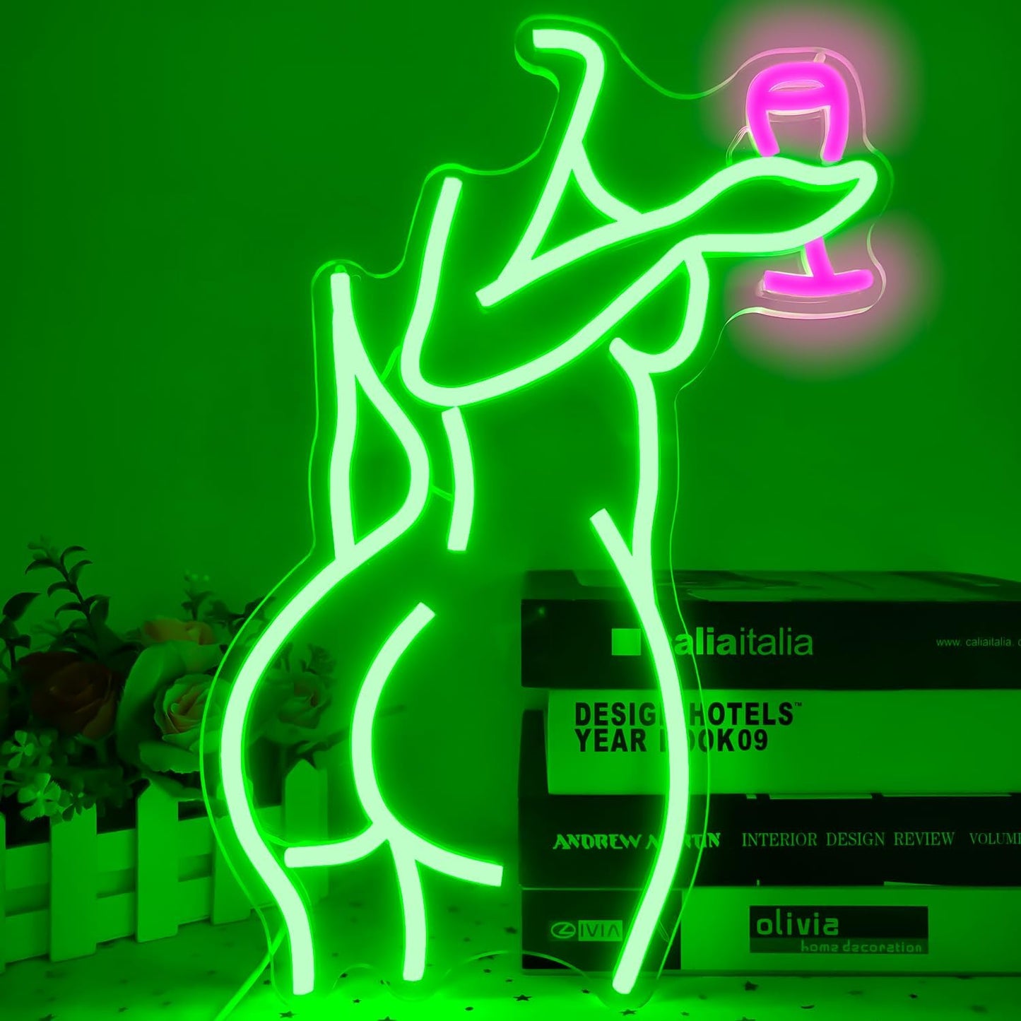 Ajoyferris Lady Back Neon Sign Dimmable LED Lady Sign Woman Neon Sign Sexy Lady Neon Signs for Bedroom Man Cave Bar Store Home Party Art Decor Gifts(16X11 inches,Blue)
