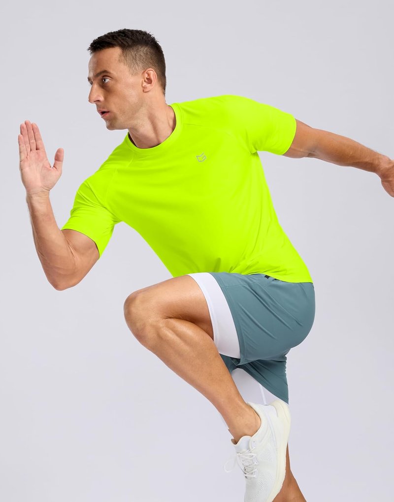 G Gradual Men's Athletic Workout T-Shirts - Moisture-Wicking Short Sleeve Performance Tee for Gym & Tennis