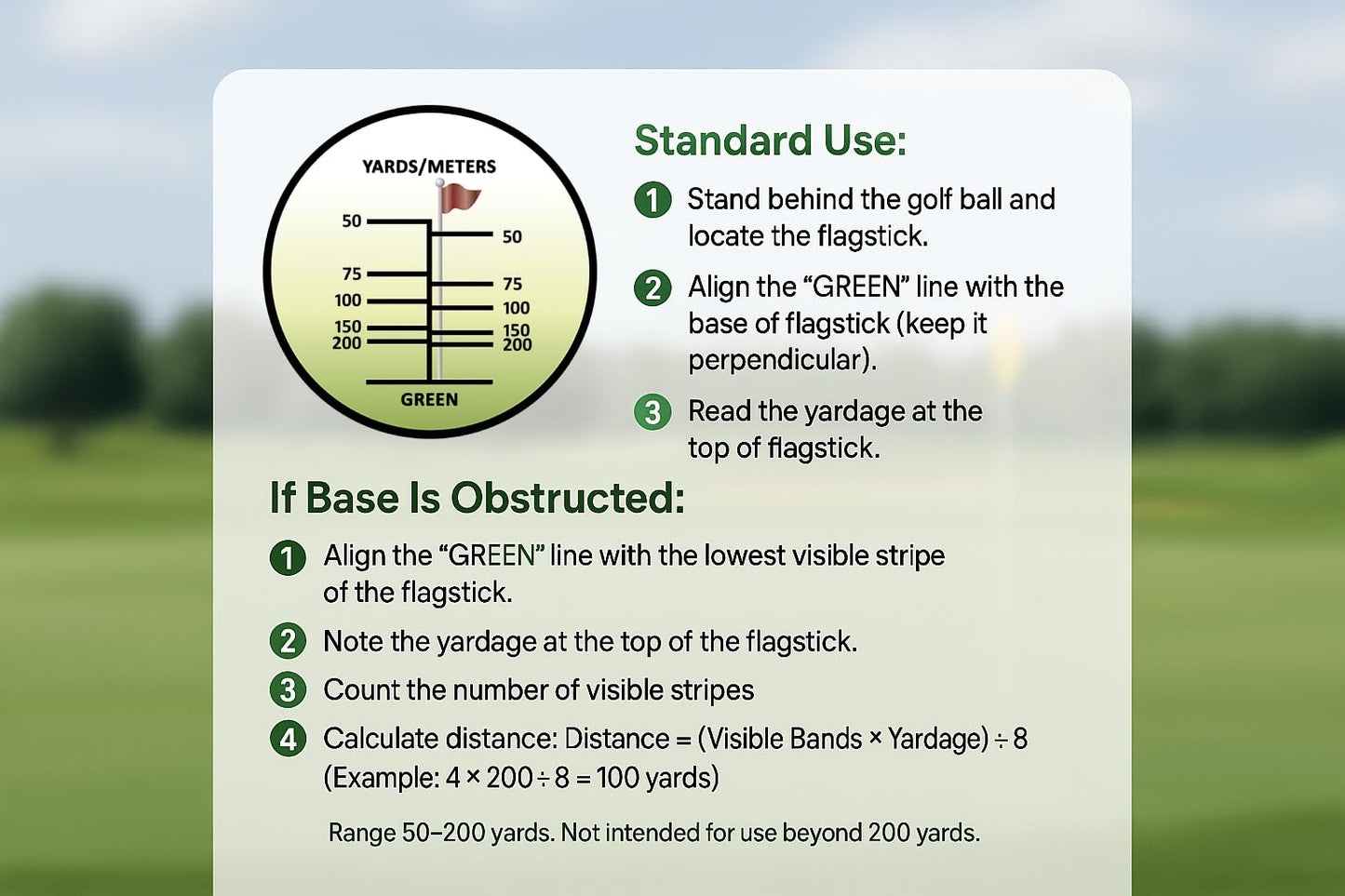 Barska Blueline 8x22 Waterproof Golf Scope Monocular with Built-in Internal Distance Reticle
