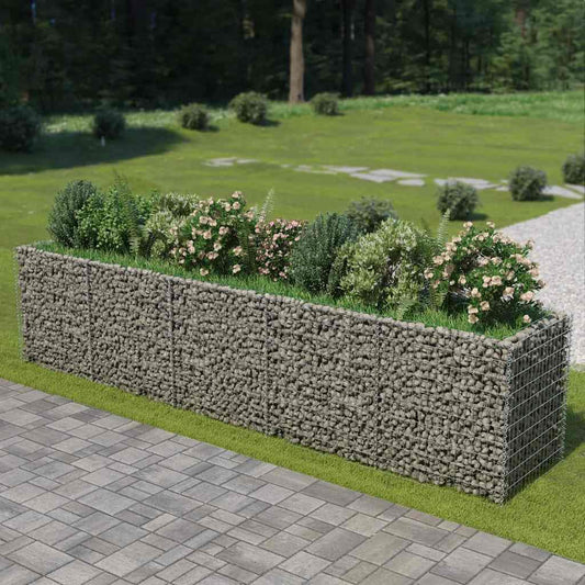 SKM Gabion Raised Bed Silver Galvanized Steel,Silver (Weight 112.66KG)
