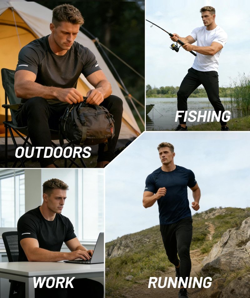 Little Beauty 5 Pack Workout Shirts for Men Mesh Fast Dry Gym Shirts Moisture Wicking Short Sleeve Running Shirts Grey/White/Black/Grey/Black XL