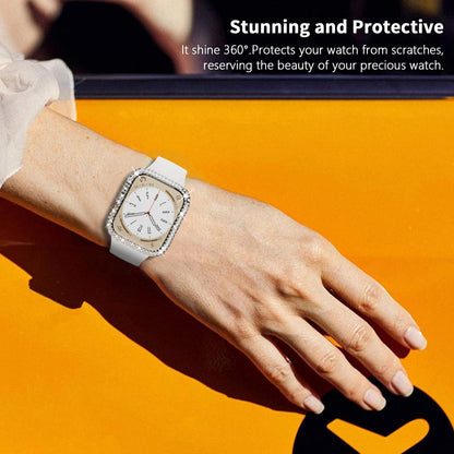 3Pack Rc-Z for Apple Watch Series 9 8 7 45mm Bling Bumper Case Women, Diamond Protective Frame for iWatch iPhone Watch 45 mm Accessories