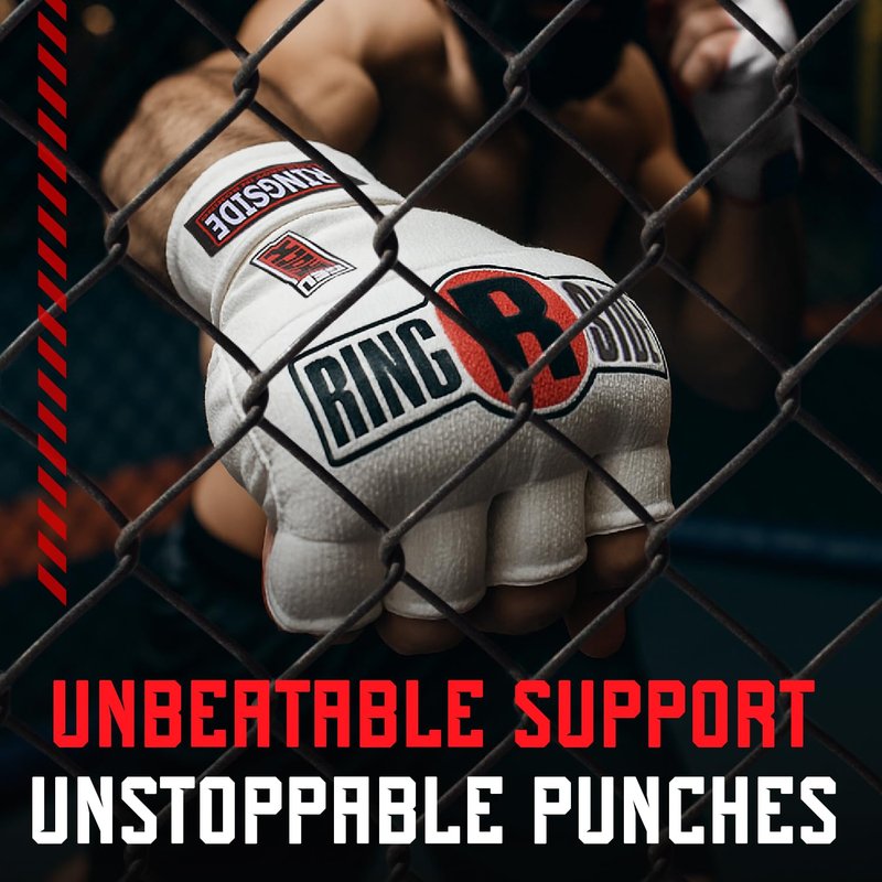 Ringside Quick Wrap Gel Shock MMA Boxing Hand Wraps, Large/Xlarge, Blue