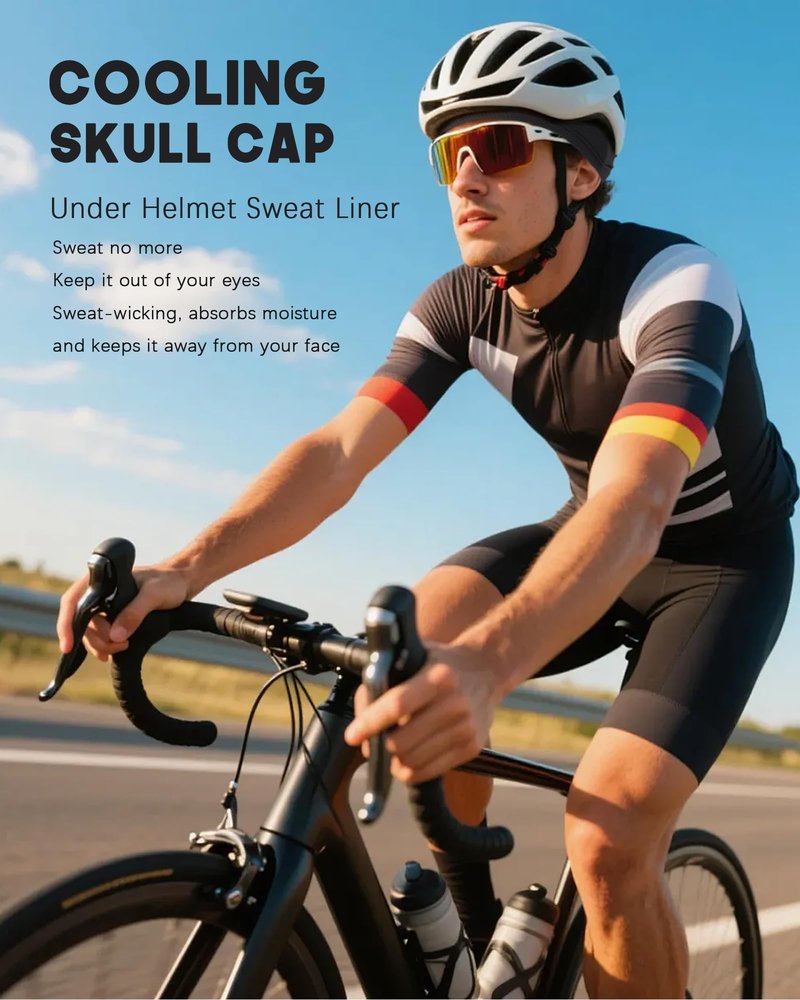 ROYBENS Cooling Skull Caps for Men & Women, Thin Breathable 3D Mesh Cycling Running Skull Cap for Sports, Gym & Summer, Under Helmet Sweat Liner Beanie Caps