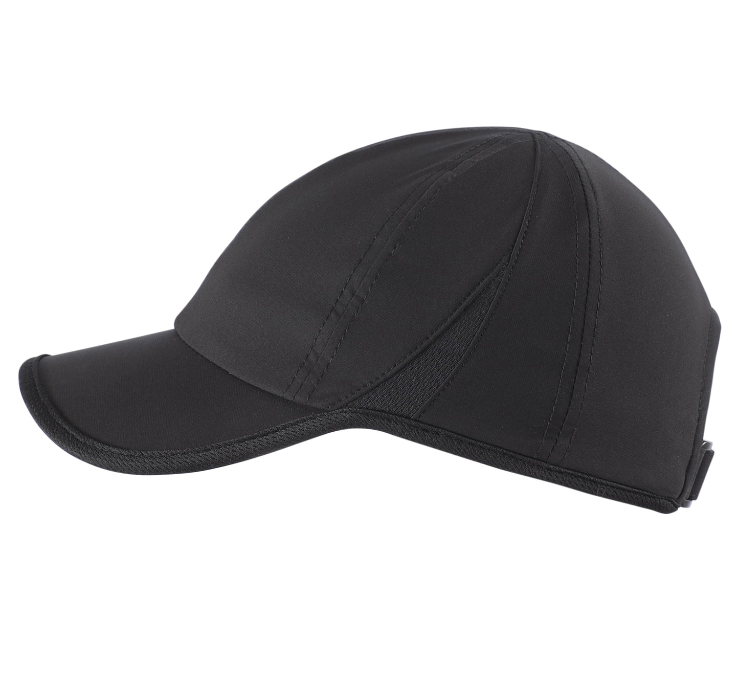 Connectyle Men's Performance Baseball Cap for Running & Golf UV Sun Protection Quick Dry Fit Hat Adjustable Sport Cap Black