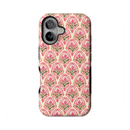 Casely iPhone 16 Case | Nantucket Cottage | Blue Hydrangea | Compatible with MagSafe | Bold Protective Design