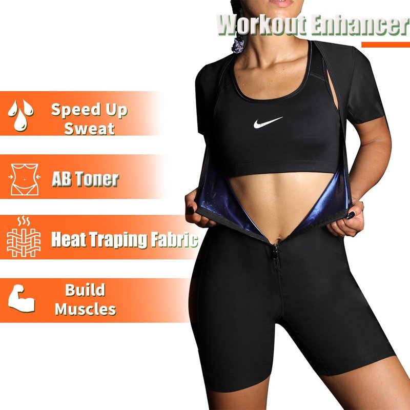 Sauna Suit for Women - 3-in-1 Weight Loss Sweat Vest | Full Body Control & Waist Trainer