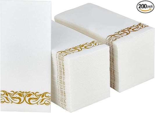 200 Pack Guest Towels Disposable Bathroom, Soft and Disposable Hand Towels