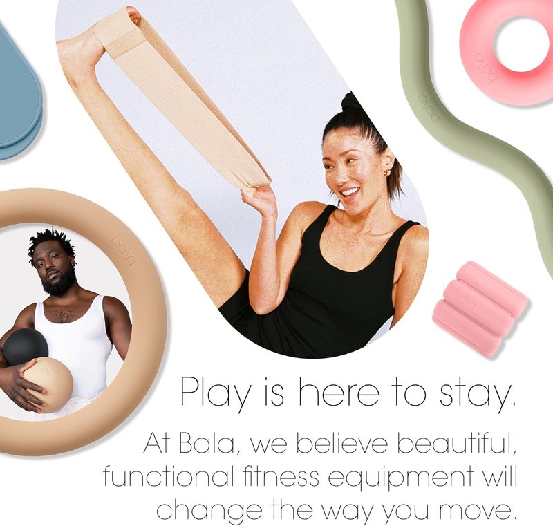 Bala Bands & Bala Balls Home Workout Equipment Bundle - Blush | Fitness Essentials for Effective Workouts