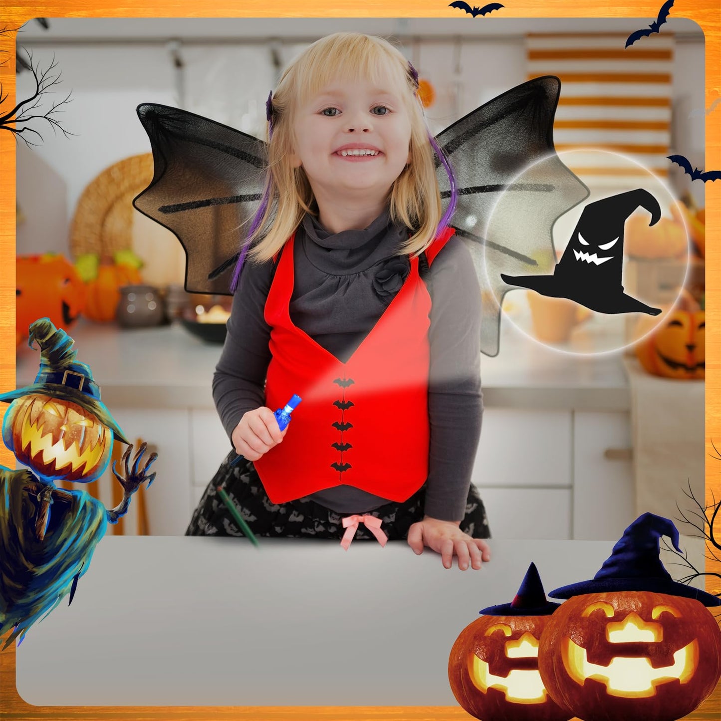 36pcs Halloween LED Finger Lights, Halloween Party Favors for Kids LED Light Up Toys Classroom Rewards Gifts, Halloween Treats Goody Bag Filler