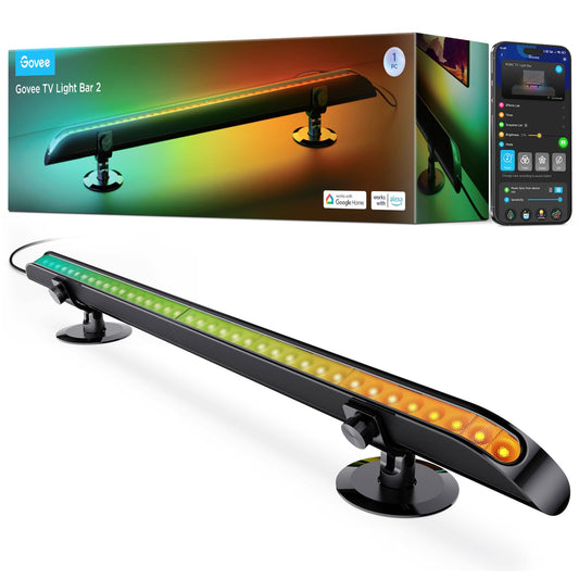 Govee Upgraded 31 Inch LED Light Bar with Scene and Music Modes, RGBIC WiFi Light with Multiple Placement Options Suitable for 55-70 inch TVs, Voice and App Control, 1 Pack